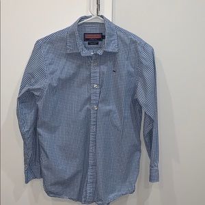 Vineyard Vines Boys Plaid collard Shirt Sz M